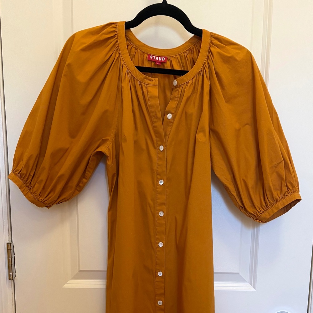 Staud Crew Neck Midi Length Dress (XS)